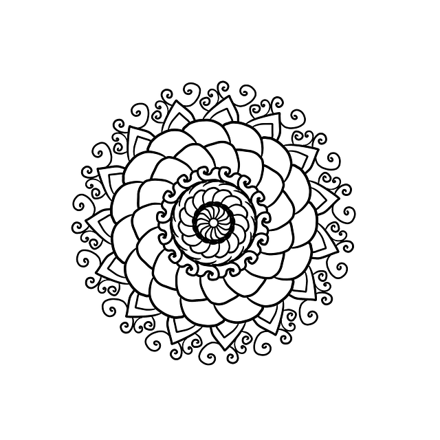 mandala – jasně vyznačené tahy